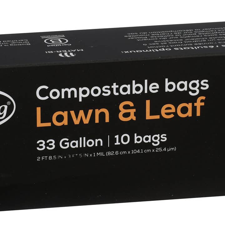 Bolsa normal BioBag 100% para césped y hojas, 10 unidades (120 en total) para venta al por mayor de BioBag America Inc