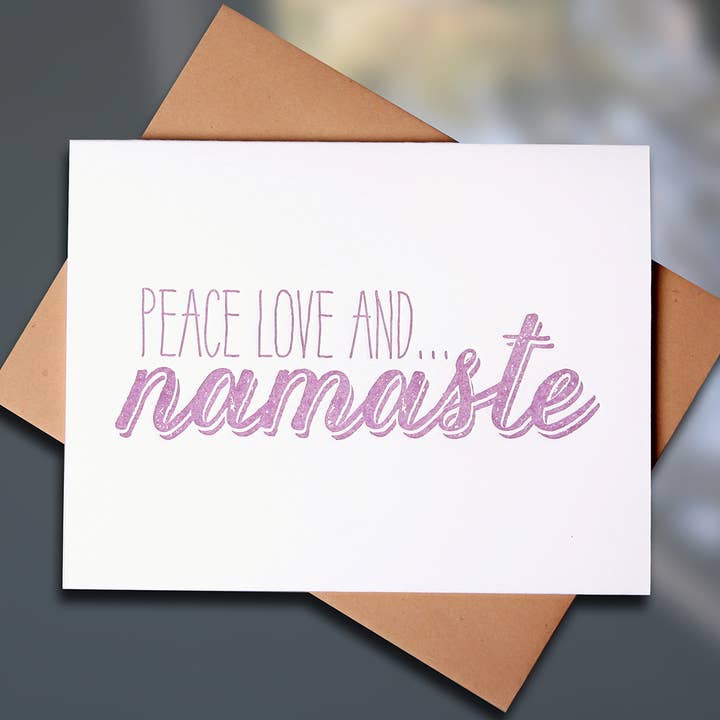 Namaste Note Card - Box Of 6 for wholesale by Sky of Blue Cards