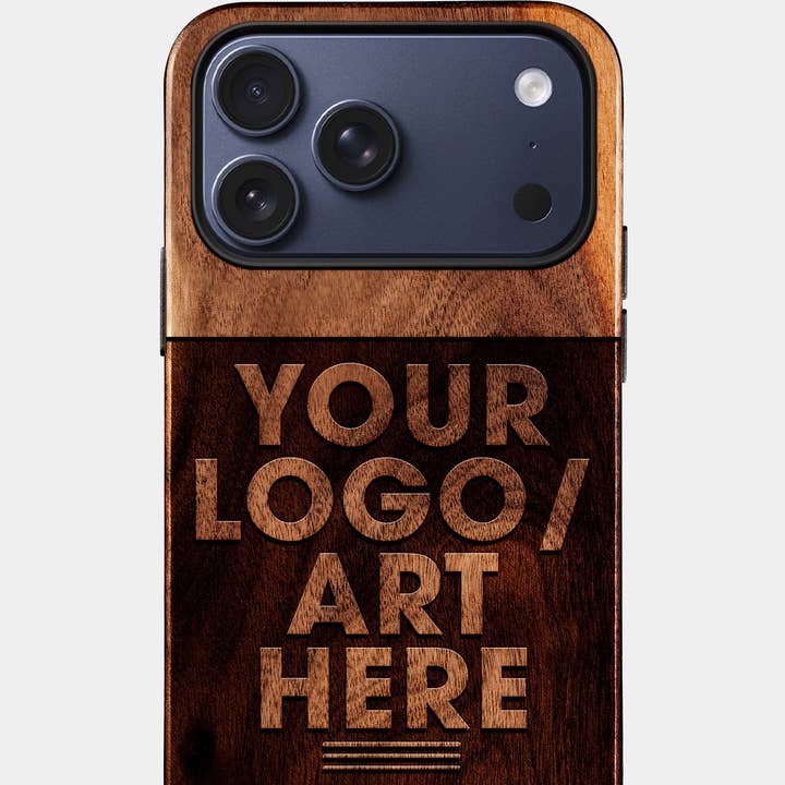 Personalized iPhone 17 Pro Max Case - MagSafe Custom Wood Carved iPhone 17 Pro Max Cover for wholesale by Engraved In Nature
