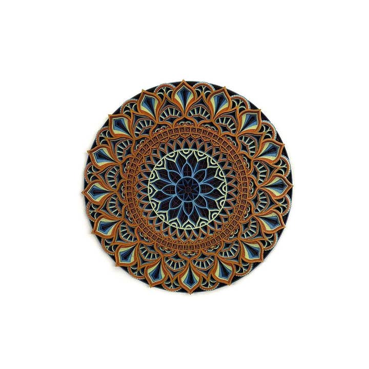 Décoration murale MDF Mandala, multicouche, 12" pour la vente par Vrinda
