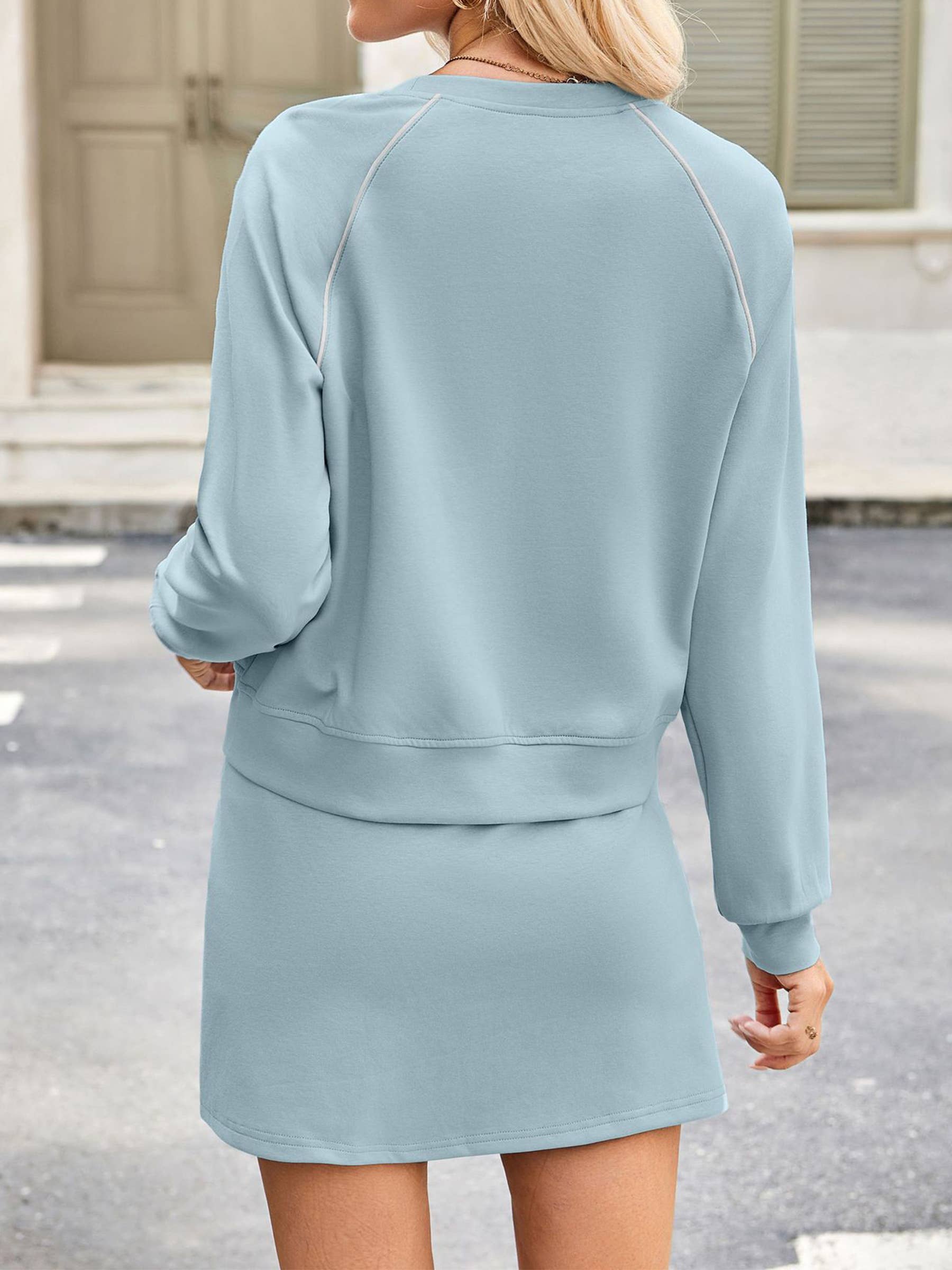 Wholesalesir - Wholesale Activewear Set - Women's - Long Sleeved Top and Tennis Skirt Sports Suit5