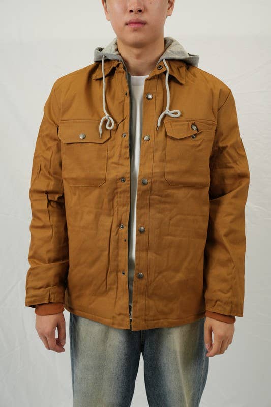 Lime Tree Clothing Inc. - Wholesale Shirt Jacket/Shacket - Men's - Men's Duck Canvas Hooded Shirt Jacket – Stylish & Versatile 11