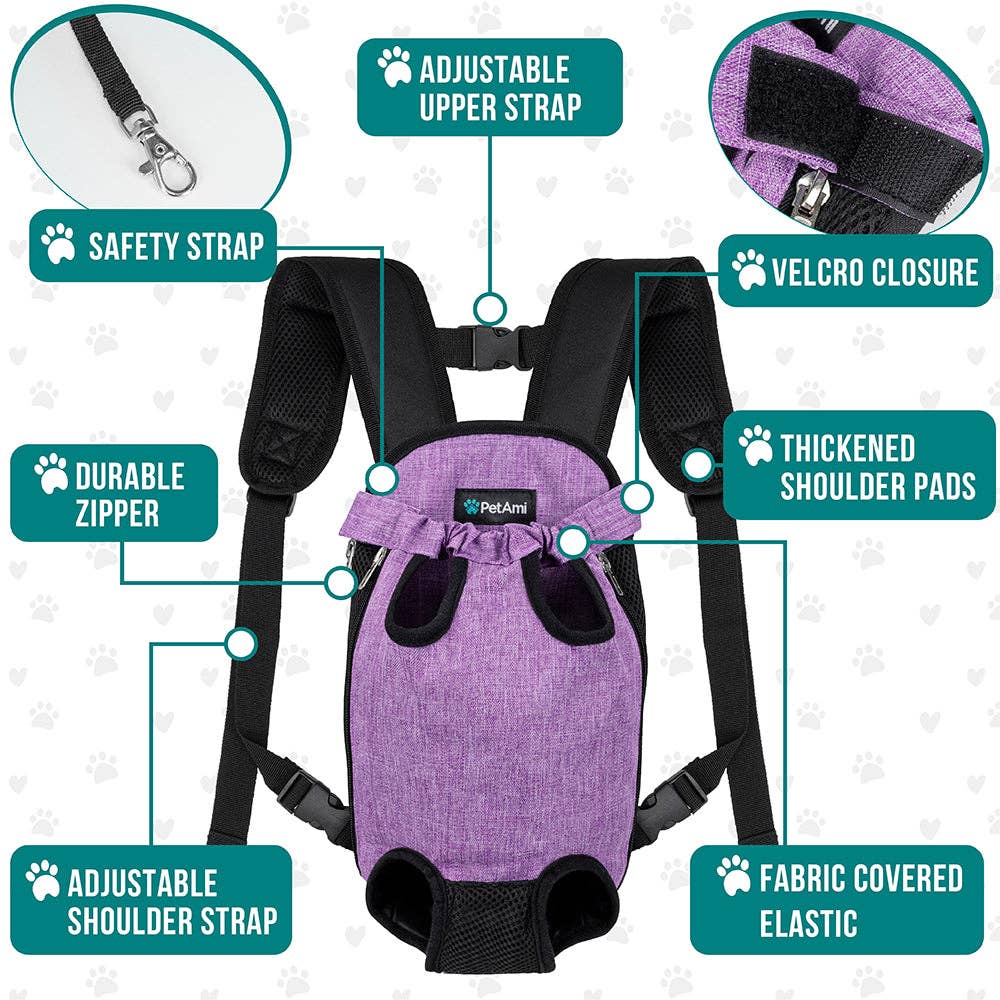 PetAmi - Wholesale Pet Carrier - Cat/Dog - Classic Front Chest Pet Carrier Backpack10