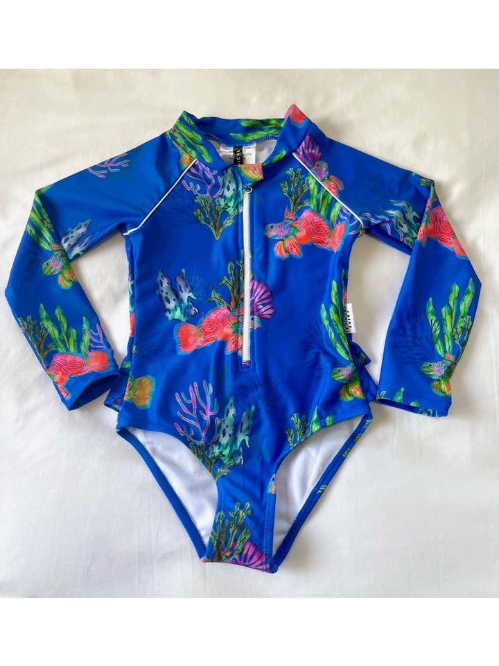 Tribe Tropical - Vente Maillot de bain une pièce – enfant - Maillot de bain à manches longues pour fille UPF50+ - 'Magnetic Island'4