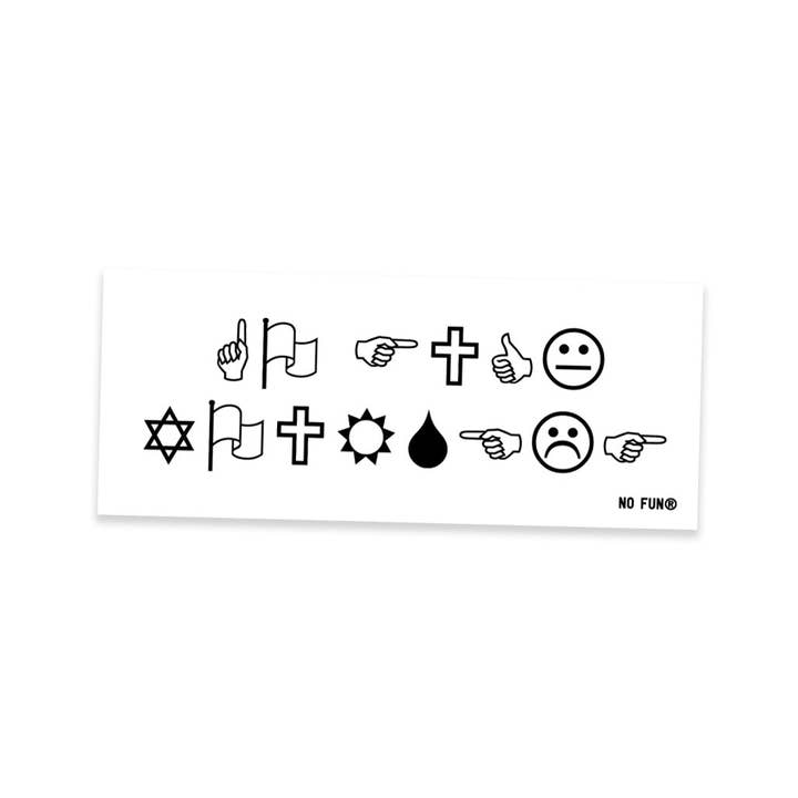 White "Lost in Translation" Bumper Sticker for wholesale on Faire