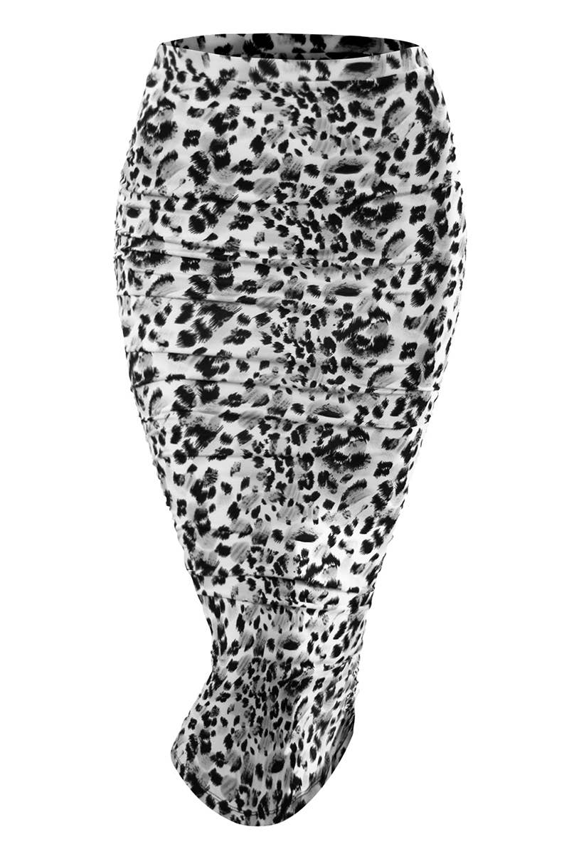 NINEXIS - Wholesale Skirt - Women's - CWBMS070_Slim Fit Ruched Long Pencil Skirt23