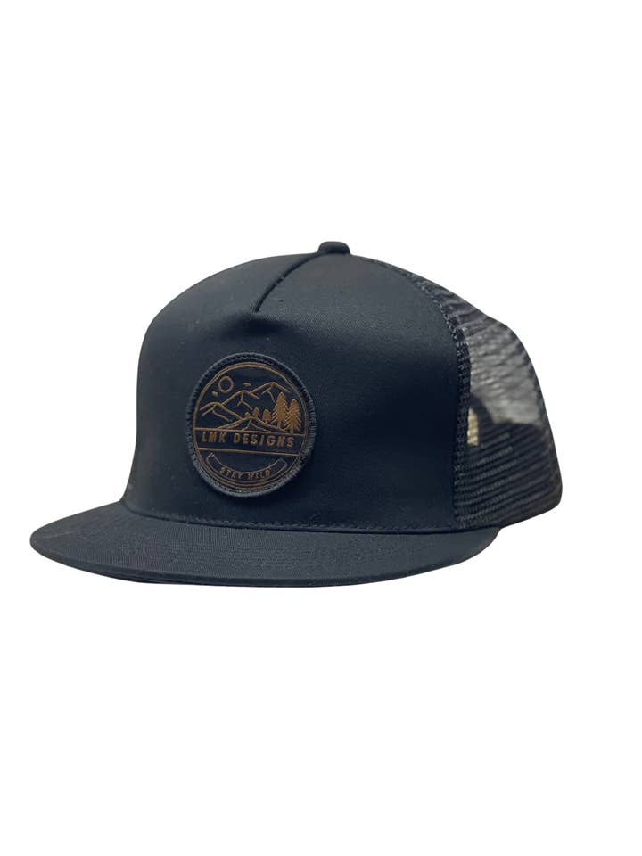 Black/Tan Snapback for wholesale by LMK Designs