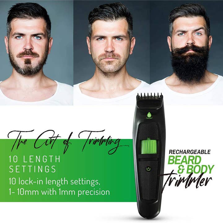 Pursonic – Engroshandel Elektrisk barbermaskine - Herre – Genopladeligt USB Beard, Overskæg & Krop Trimmer