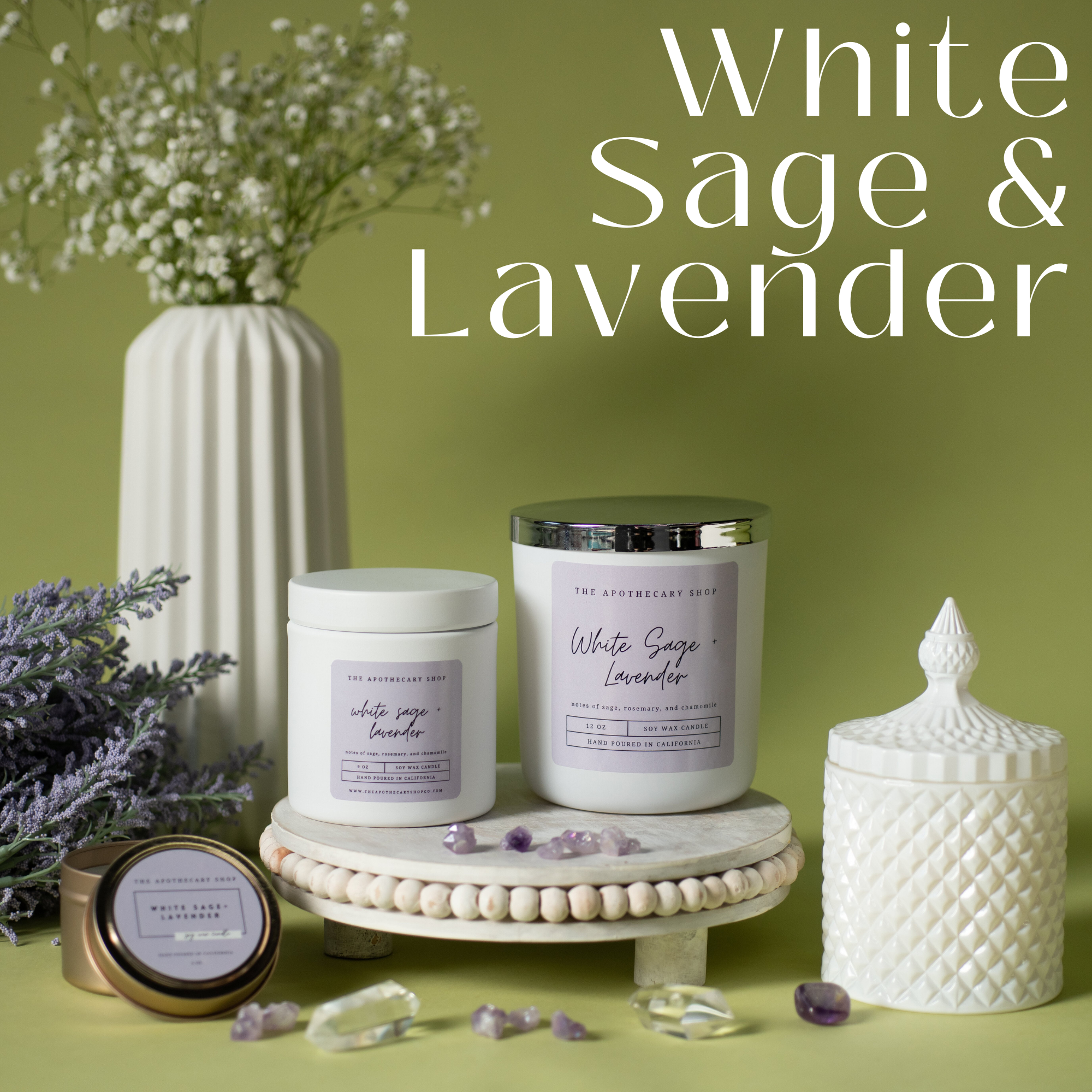 Colorado White Sage & Lavender Coconut Soy Candle 