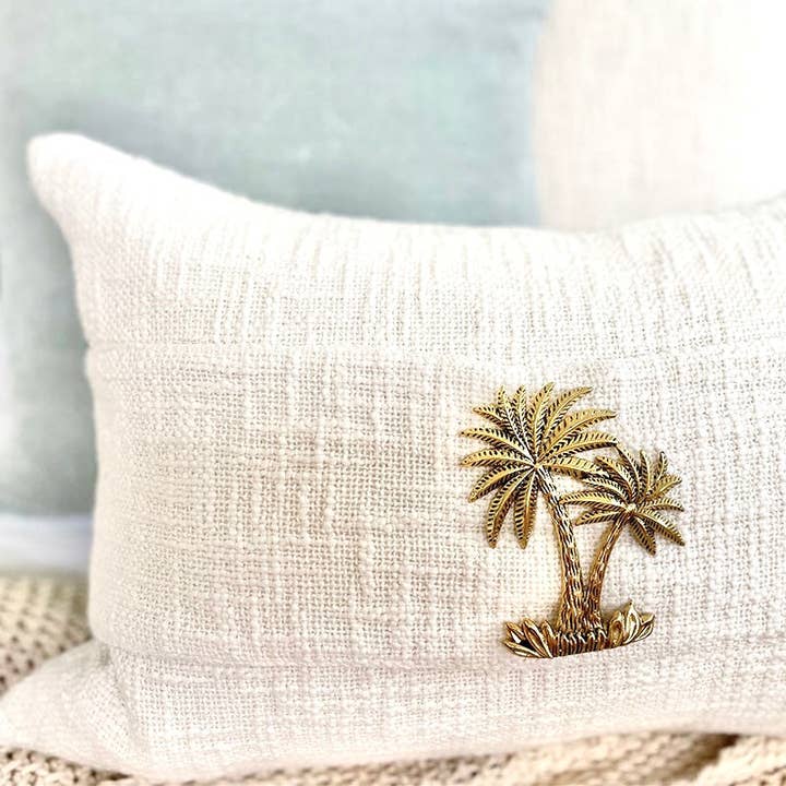 The Cushion Accessory Co. Pty Ltd - Wholesale Lumbar pillow - CREAM LUMBAR PALM CUSHIONS