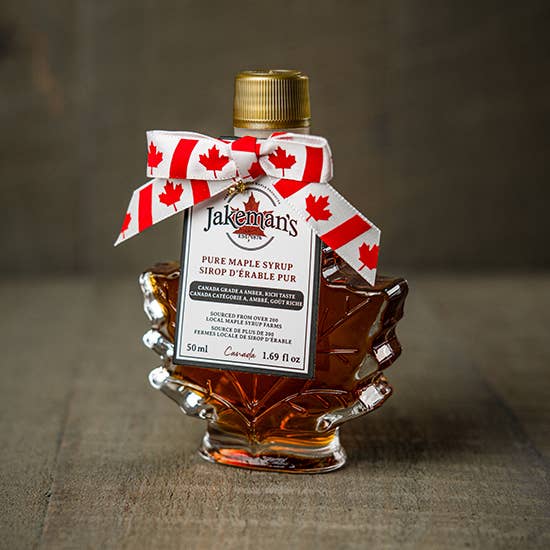Jakeman's Maple Products - Wholesale Maple Syrup - 717CAN,716CAN,719CAN,724CAN Autumn Leaf Glass, 50ml - 500ml