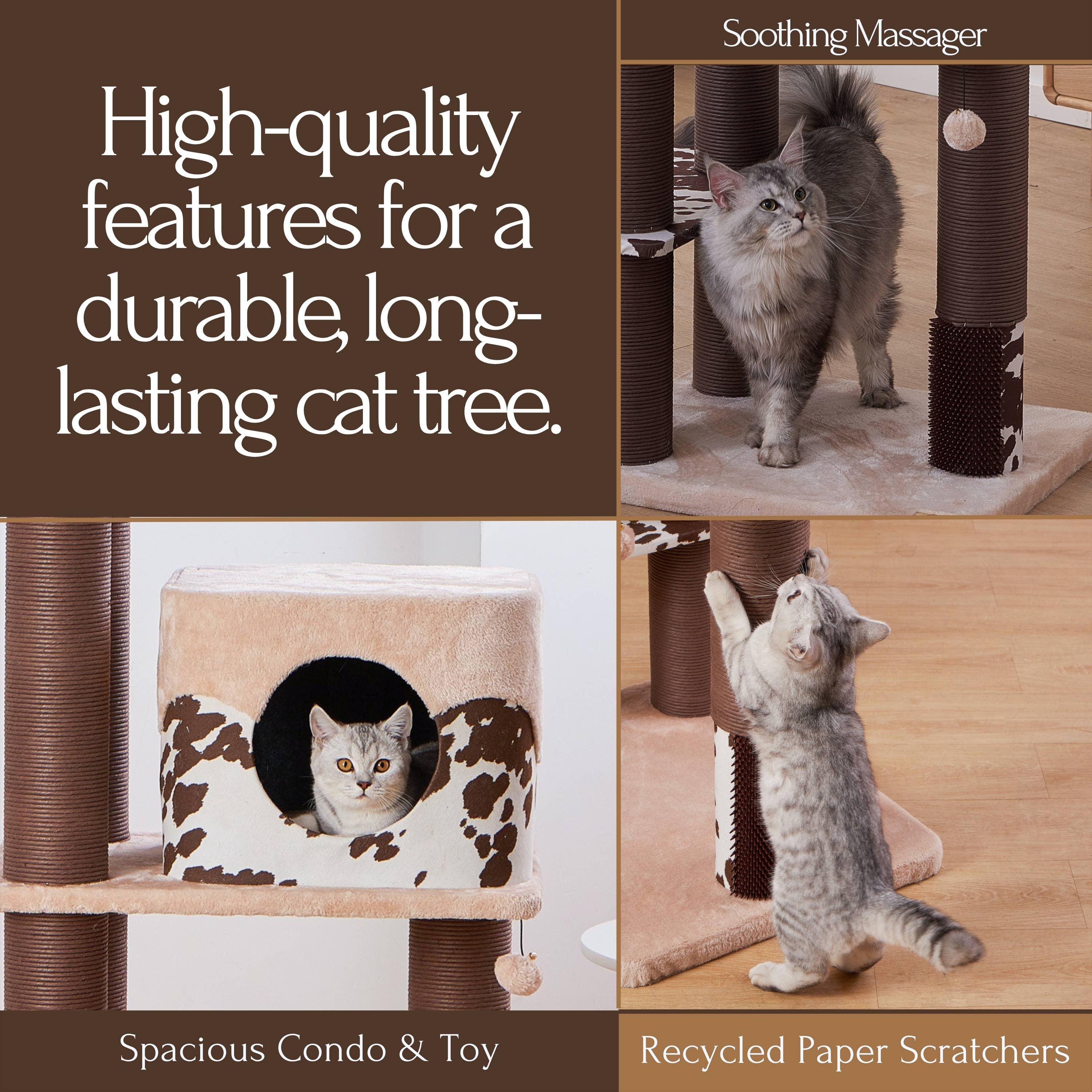 PetPals Group - Wholesale Pet Scratcher - Cat - PetPals 50” Grand Maine Coon™ Cat Tree – Cowboy10