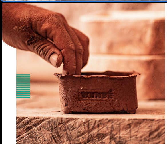 WEMBE USA - Vente Porte-savons de bain - Porte-savon artisanal en argile rouge terracotta1