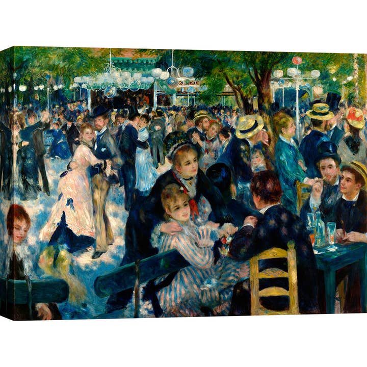 Lærredsmaleri: Renoir, Danse ved Moulin de la Galette for engroshandel hos Selected Artworks Italia
