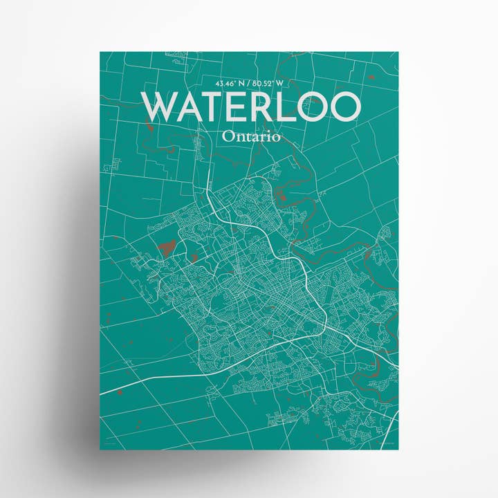 OurPoster.com - Wholesale Poster - Waterloo City Map Poster140