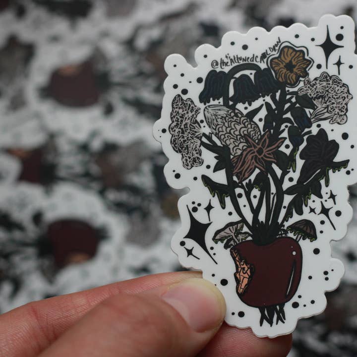 ‘Apple Herbs’ Vinyl Sticker for wholesale by The Attuned Cauldron LLC