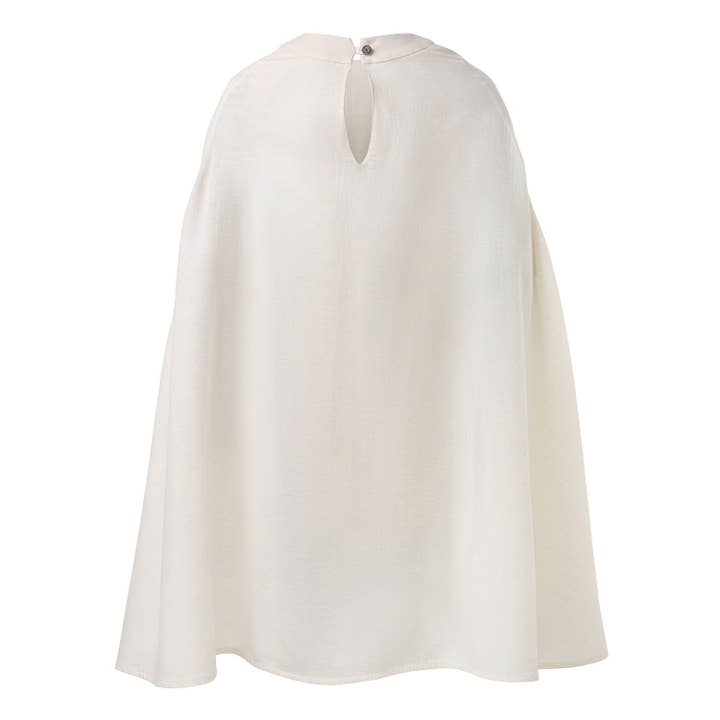 Infantium Victoria - Wholesale Dress - Kids - White Smock Dress for Girls with Vegan Cashmere Cape