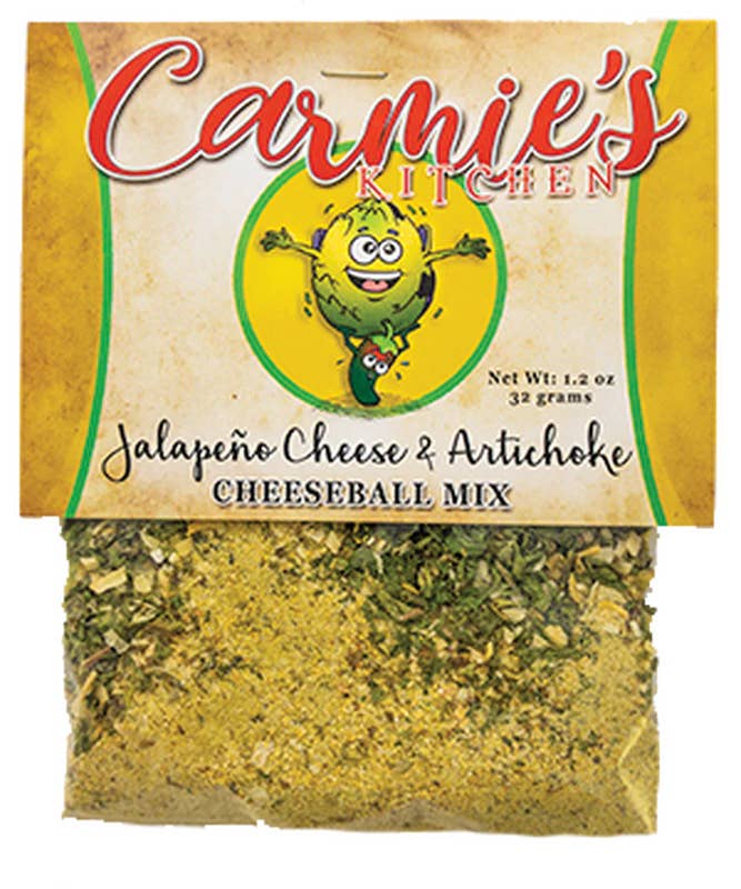 Carmie's Kitchen – wholesale Dip – Jalapeno Cheese & Artichoke Appetizer Cheeseball