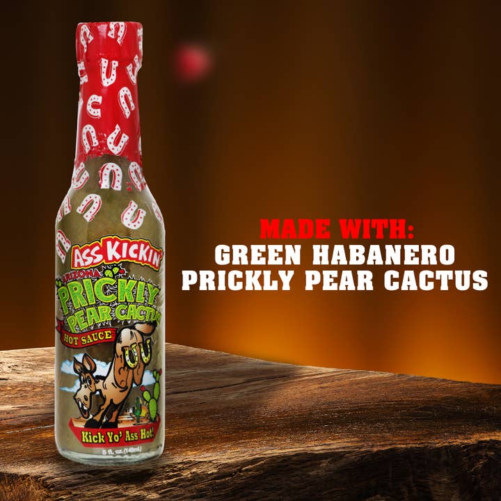 Southwest Specialty Food - Wholesale Hot Sauce - Ass Kickin' Prickly Pear Cactus Green Habanero Hot Sauce