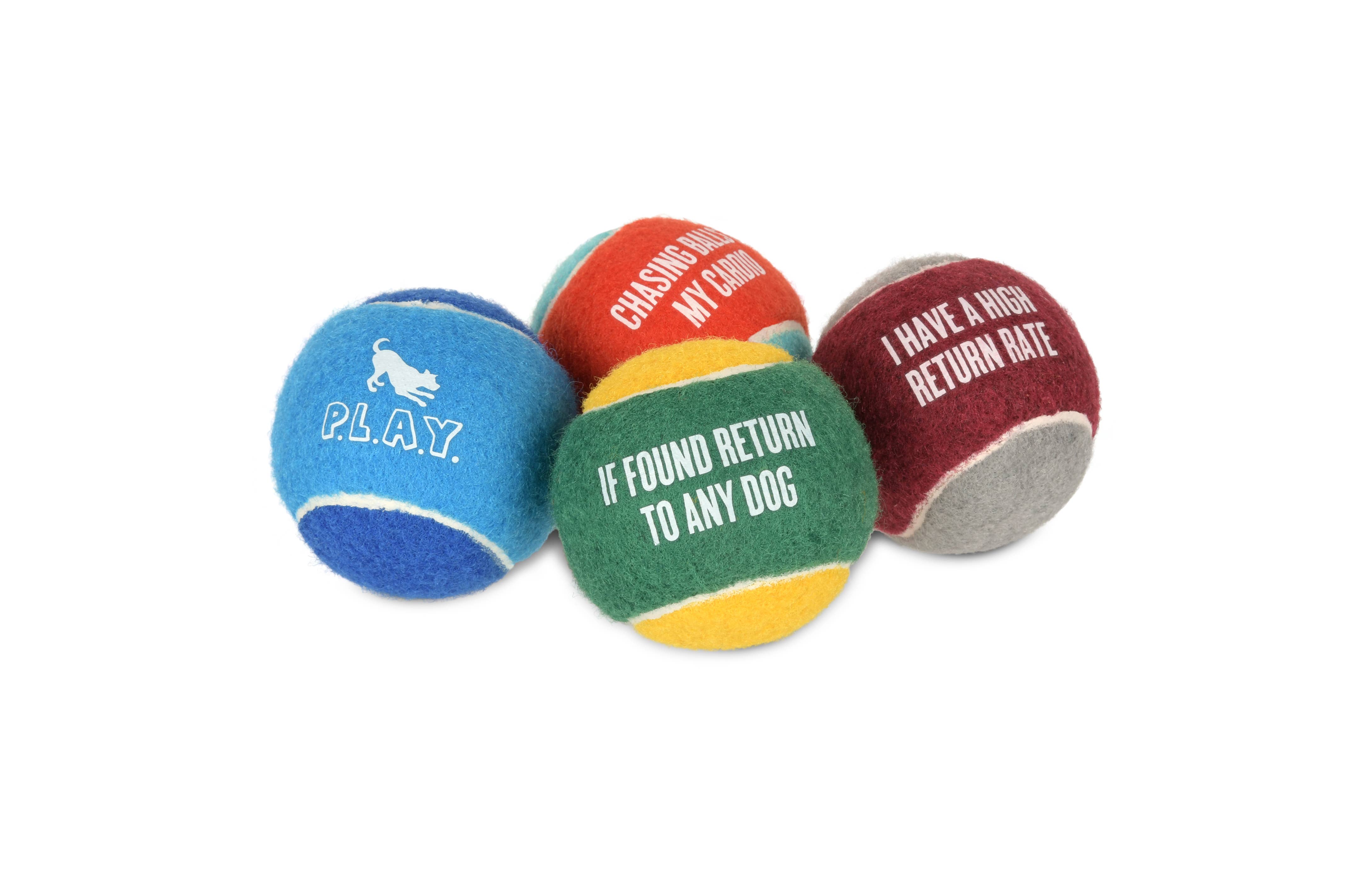 P.L.A.Y. Pet Lifestyle and You - Wholesale Pet Fetch Ball - Dog - Dog Tennis Ball - 4 Pack9
