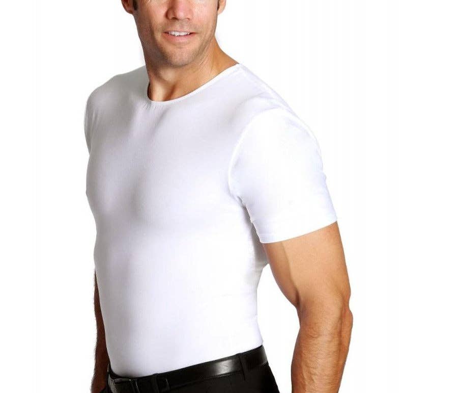 InstantFigure - Vente Chemise – homme - Chemise de compression à col rond Insta Slim I.S.Pro USA TS00017