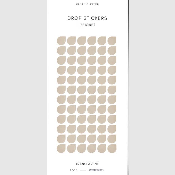Cloth & Paper - Wholesale Sticker - Minimal Shape Sticker Set | Transparent | Drops19