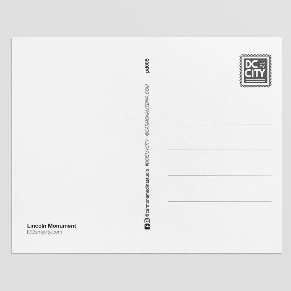 The Culture Curious - Wholesale Postcard - Lincoln Memorial postcard1