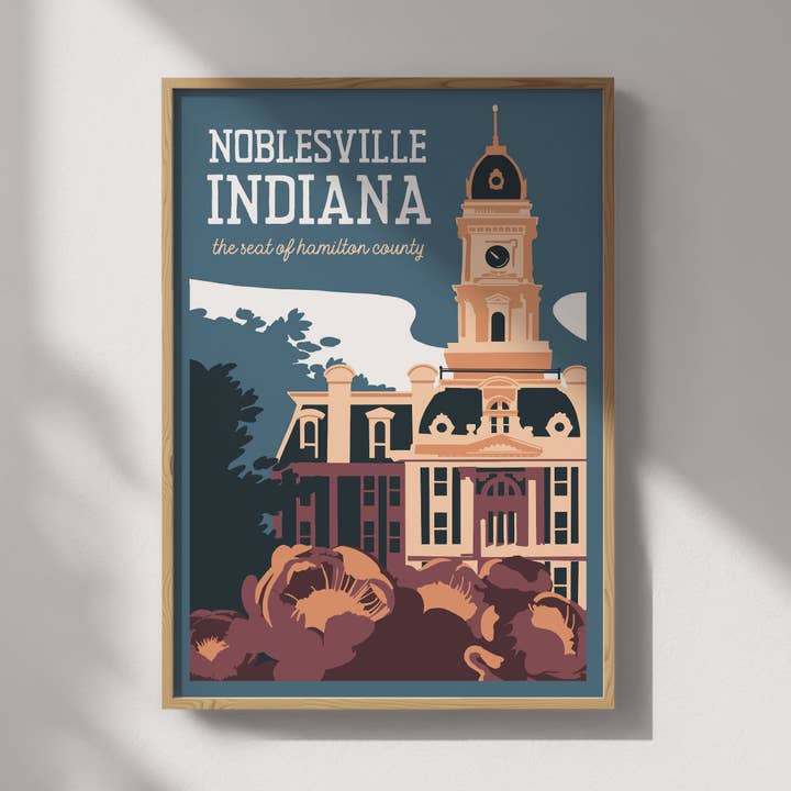 Reiseplakat Noblesville, Indiana für den Großhandel von Recollection Project