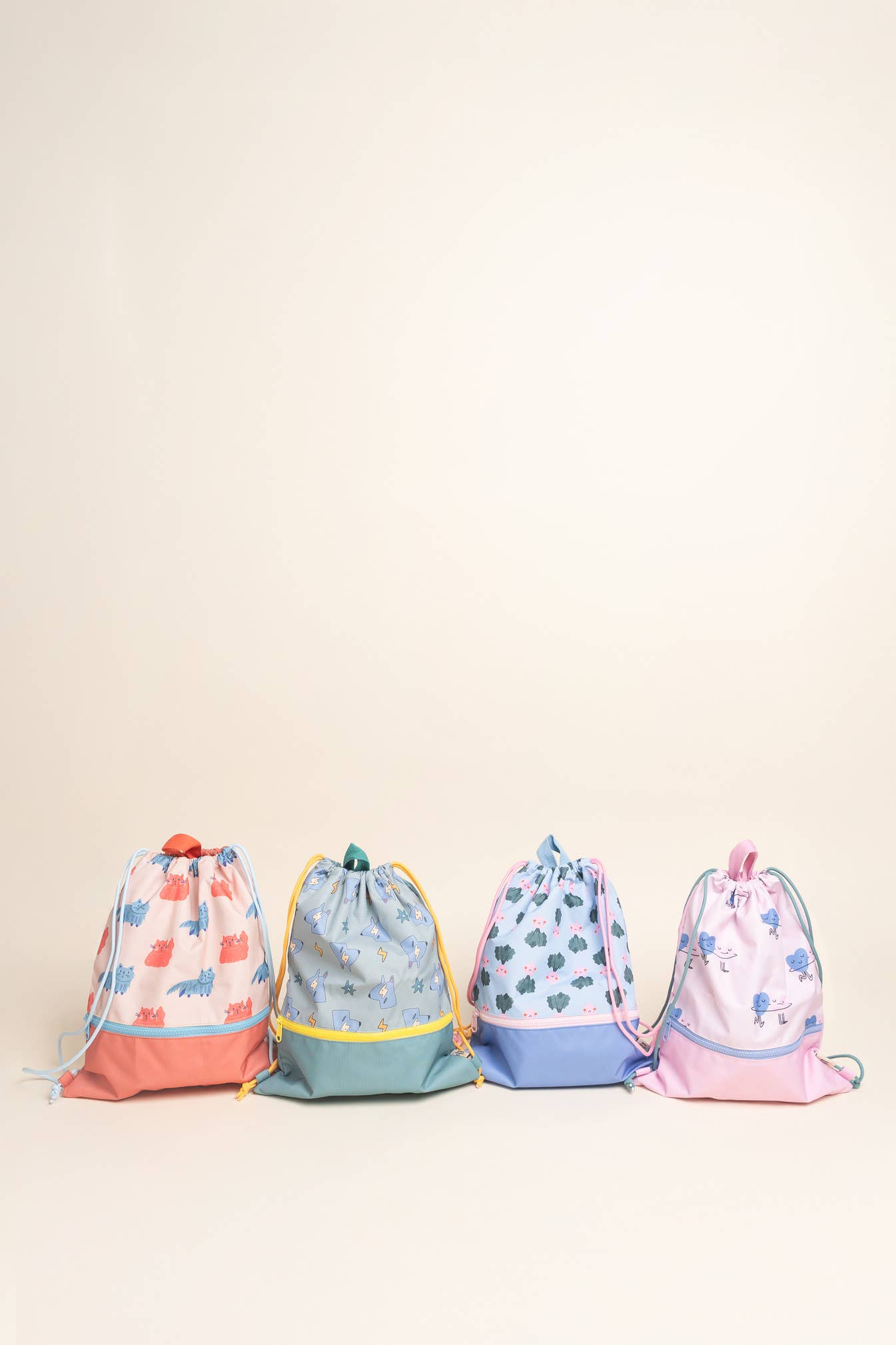 the cotton cloud – wholesale Pencil case/pouch – Drawstring Bag Veggie Pals6