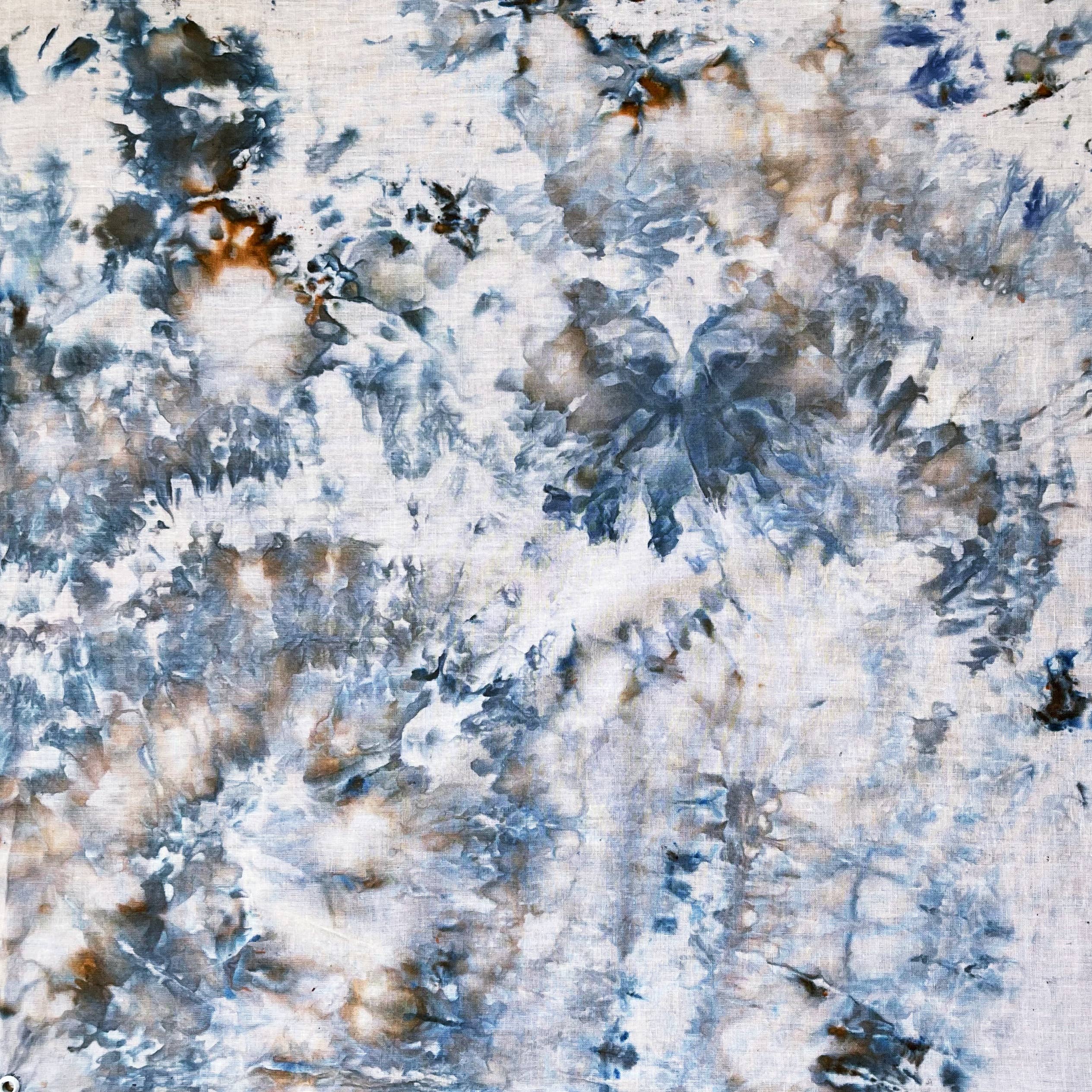 Black Sheep Goods - Vente Caftan – femme - Caftan teinte à l’encre glacée / Robe d’intérieur1