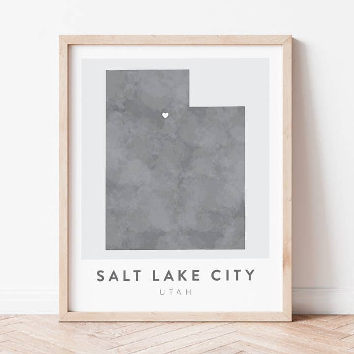 Salt Lake City, Utah Map for wholesale by Backstory Map Co.