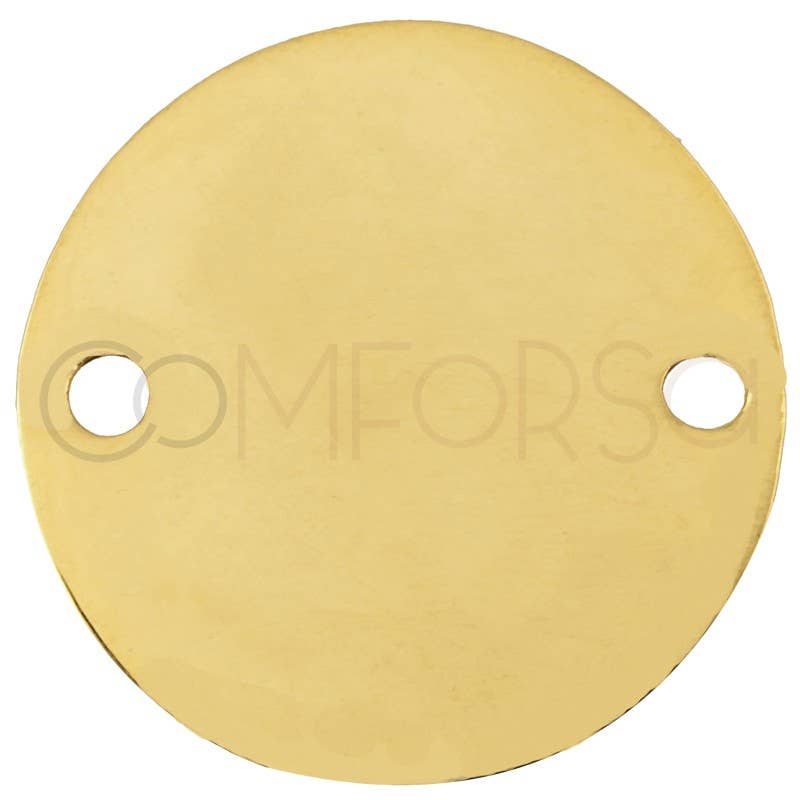 COM FORSA SL - Wholesale Craft Supplies - Engraving 2 sides Medallion 20 mm 2 Holes (alloy)0