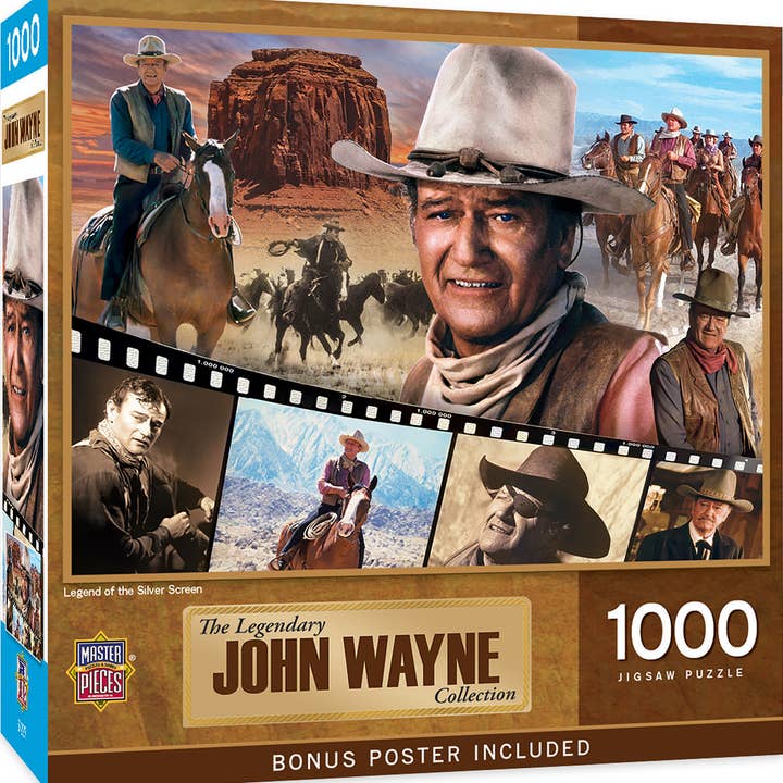 Masterpieces Puzzles - Wholesale Puzzle - Adult - John Wayne - Legend of the Silver Screen 1000 Piece Puzzle