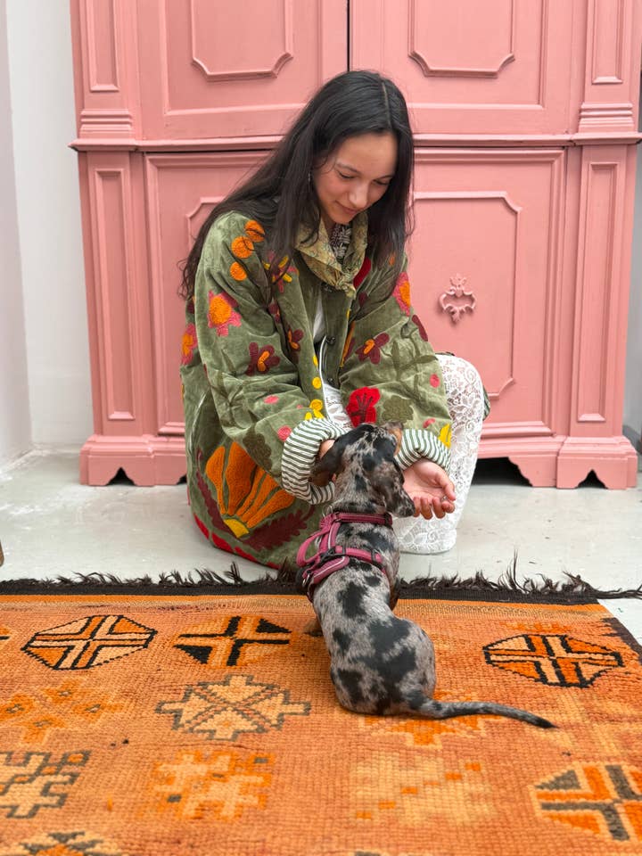 ToutVintage - Wholesale Jacket - Women's - Velvet Jacket LOVE green7