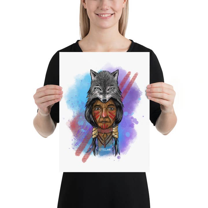 Indischer/Wolf-Poster für den Großhandel von Stelland