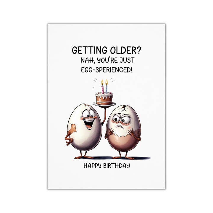 Cartão de Aniversário Único e Engraçado - Ovo por atacado de Smirk & Scribble