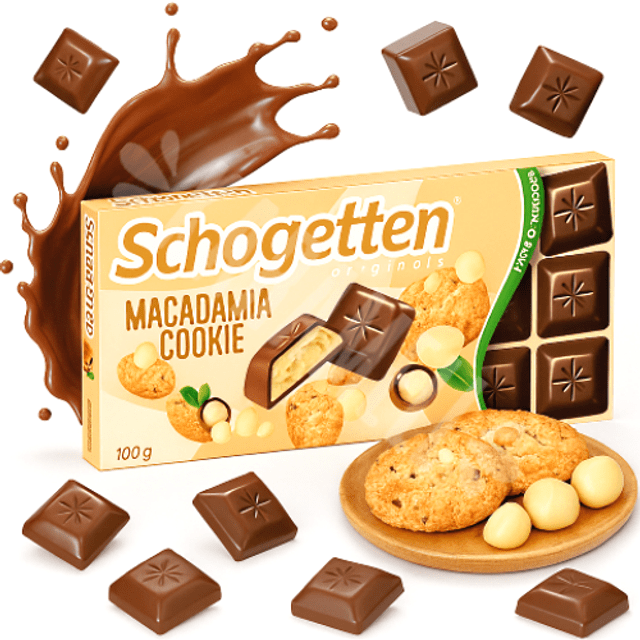 Global Bite Co - Wholesale Chocolate Bar - Schogetten Macadamia Cookie Winter Edition 15x100g (Germany)1