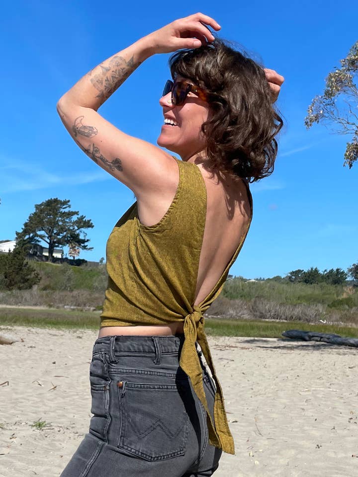 Zig Zag Asian Collection - Venta al por mayor Camiseta sin mangas - Mujer - Top con lazo trasero19