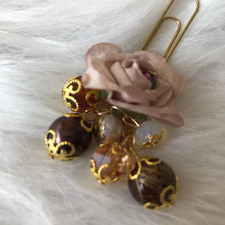 Mimi Mira Creations - Vente Trombones - Trombone rose taupe1