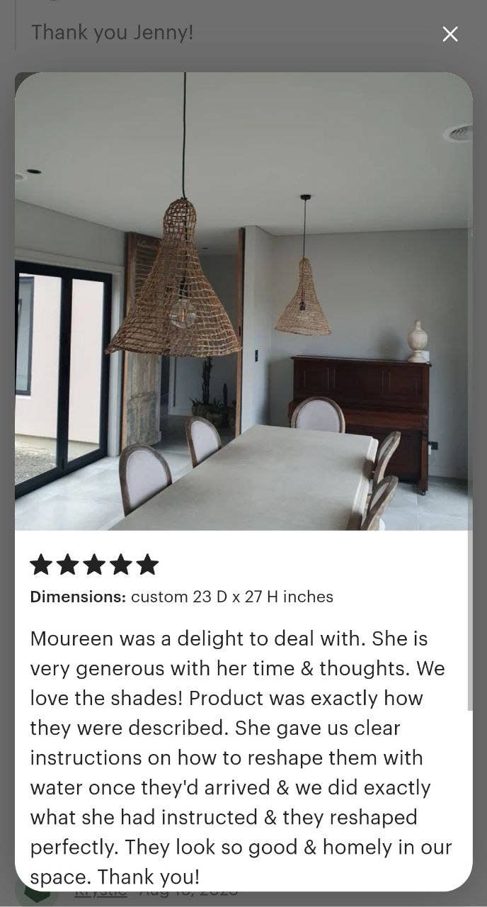 sifadesigns - Wholesale Lamp Shade - Woven Pendant Light, Basket Lamp Shade1