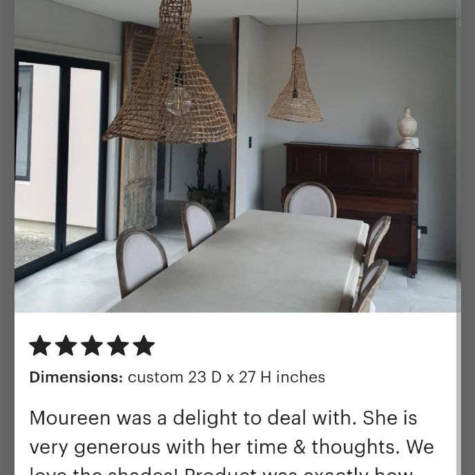 sifadesigns - Wholesale Lamp Shade - Woven Pendant Light, Basket Lamp Shade1