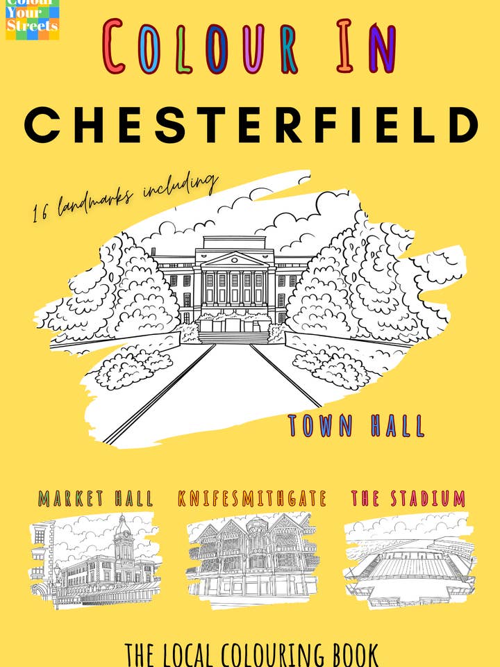 Chesterfield Colouring Book (A4) for wholesale by Colour Your Streets