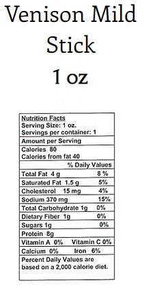 Ranch Hand Provisions - Wholesale Jerky - Venison Stick - Mild4