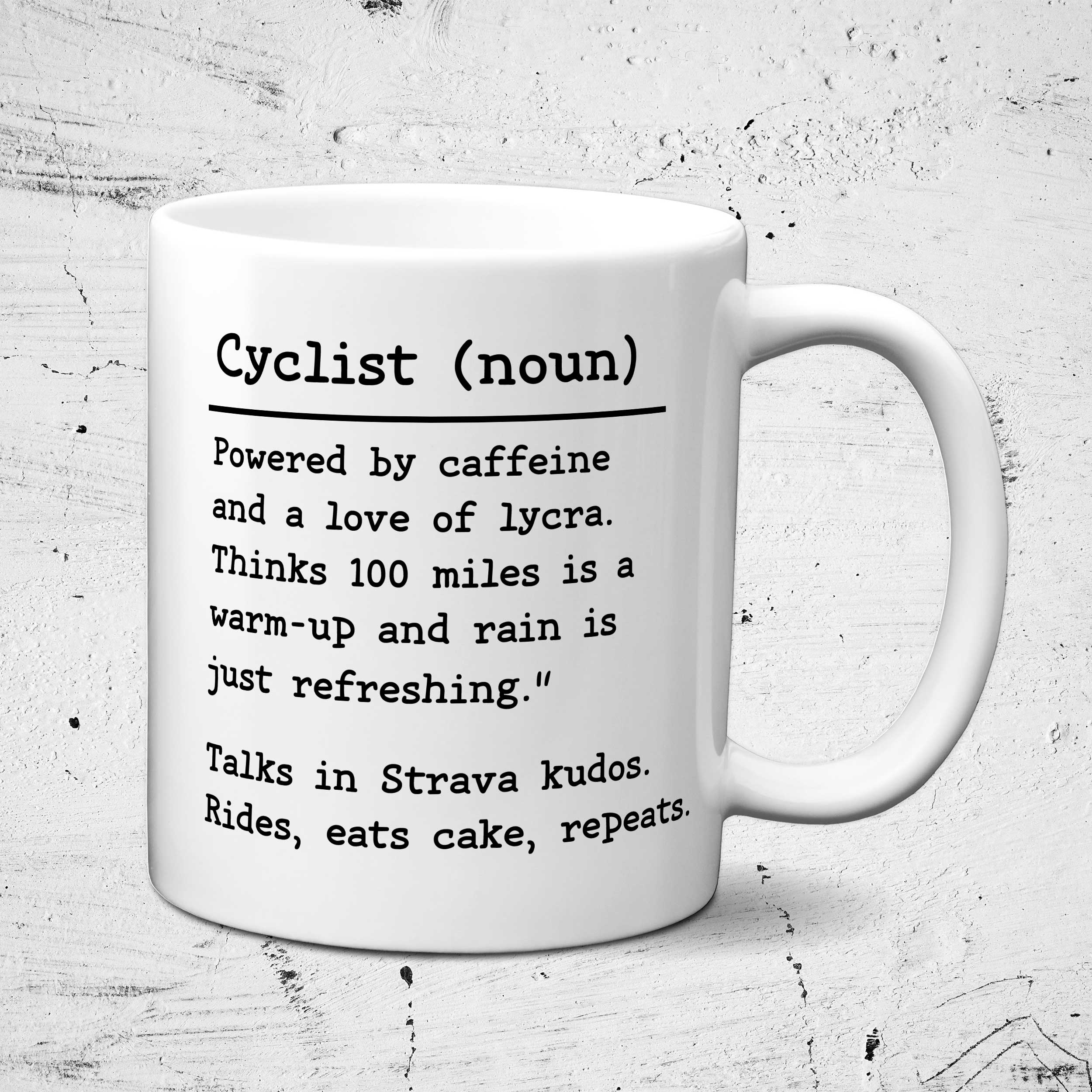 EllieBeanPrints - Wholesale Coffee Mug - Cyclist Dictionary Definition Mug | Bike Mugs 0