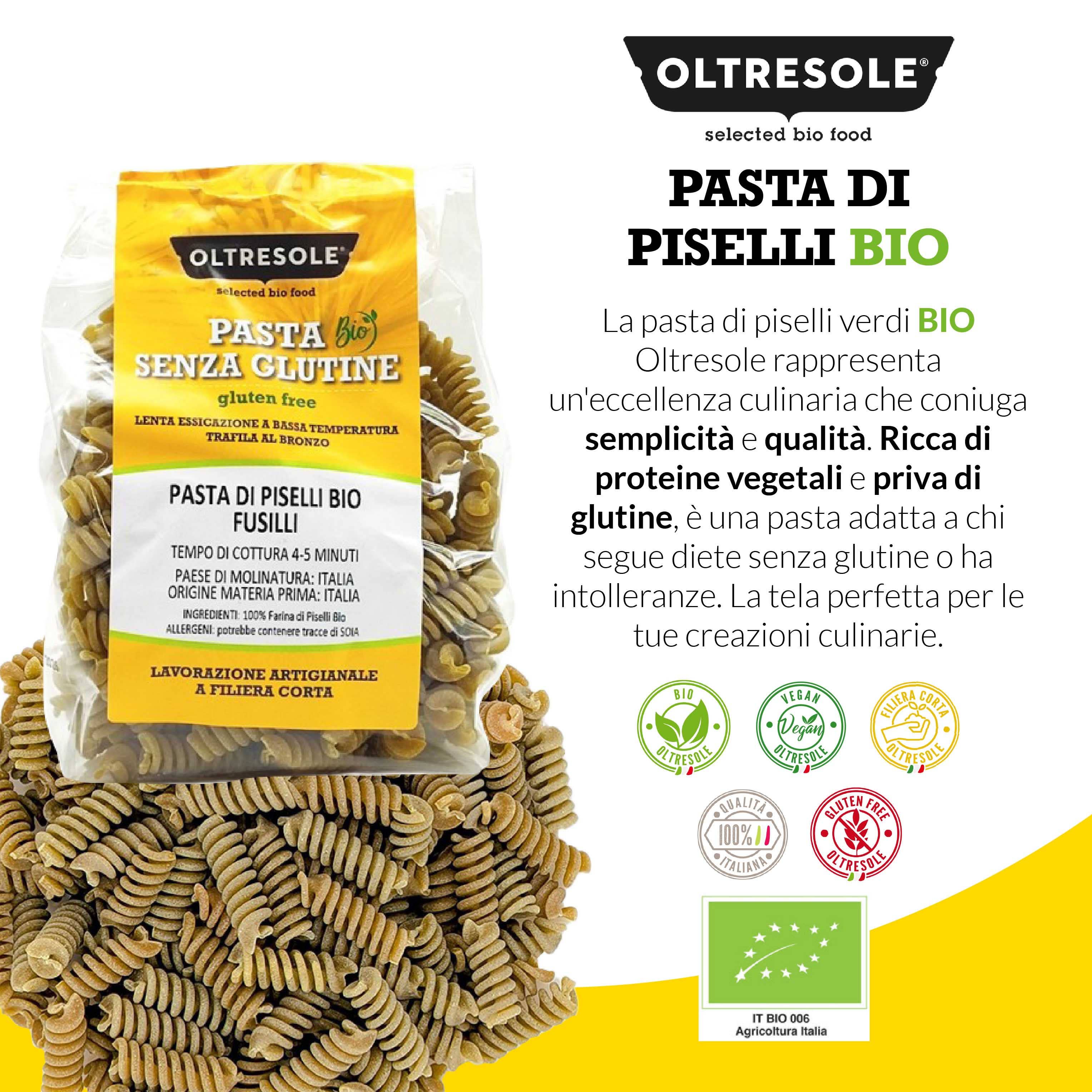 Oltresole - Wholesale Pasta - ORGANIC PEA PASTA FUSILLI 350 g5