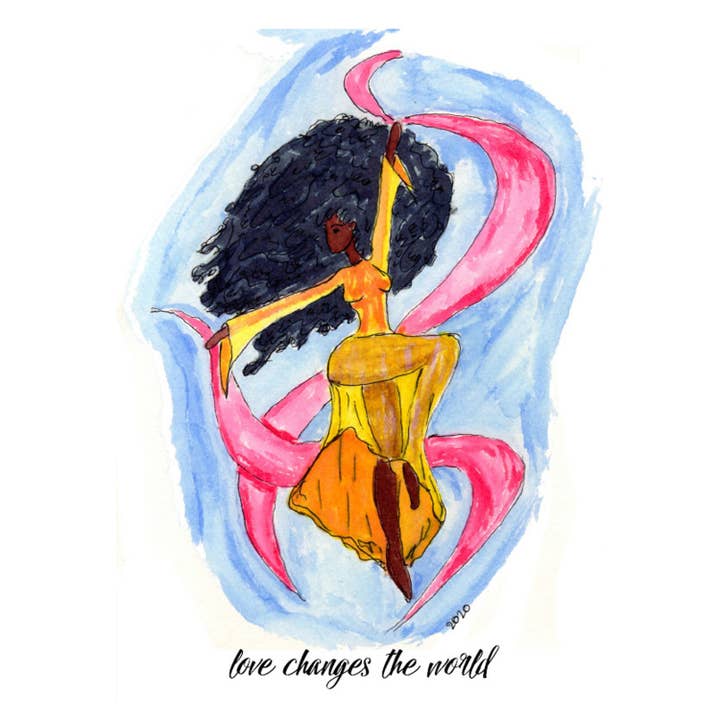 L'amour change le monde imprimé pour la vente par Little Feet's Opus, LLC