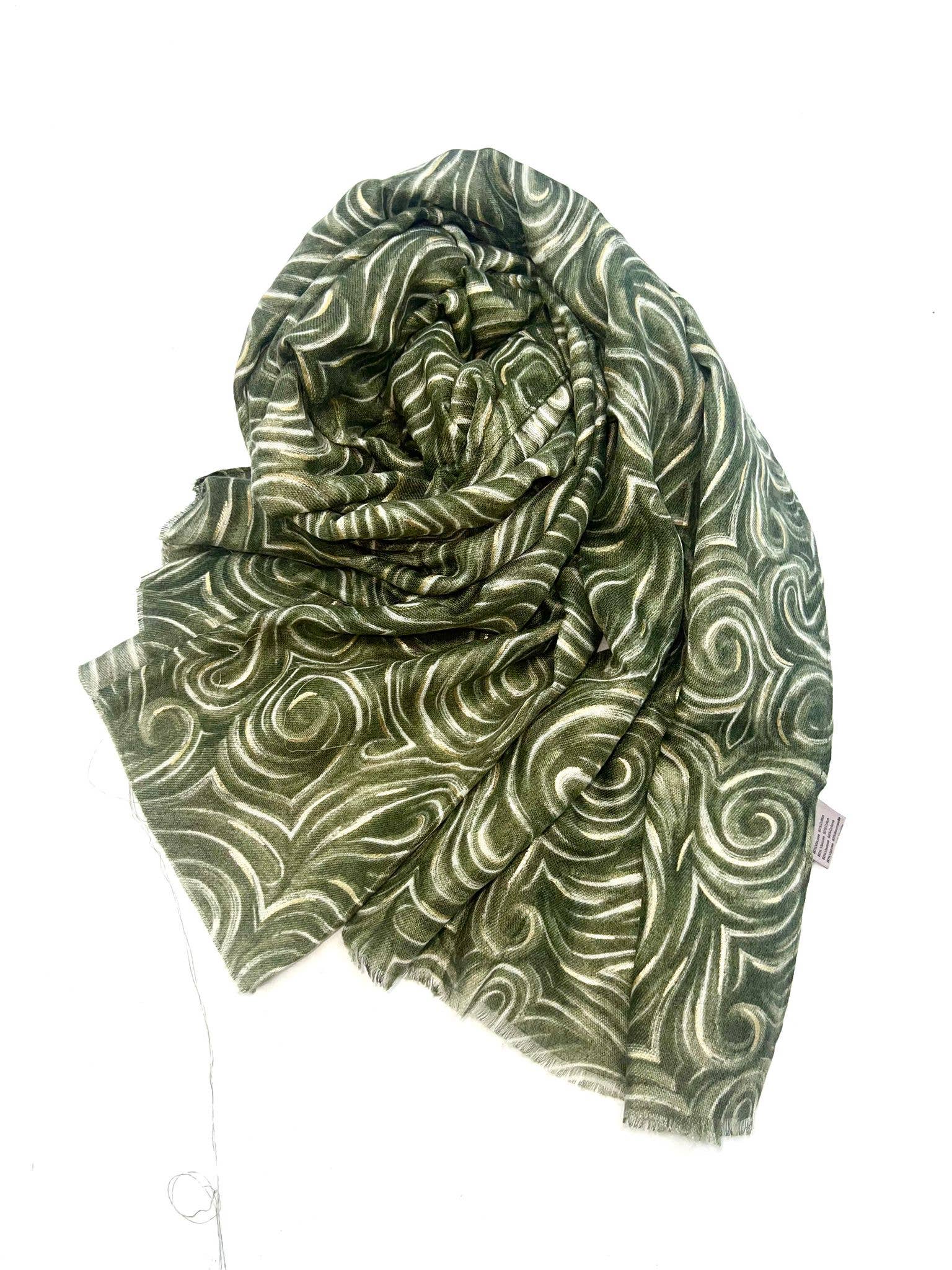 LINETA - Vendita all'ingrosso Sciarpa - Donna - HH-279 Sciarpa stampata motivo a spirale con doratura5