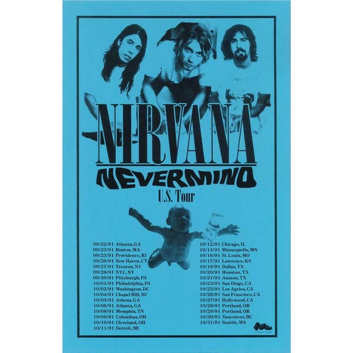 PosterSource - Wholesale Poster - Nirvana Nevermind Tour 1991