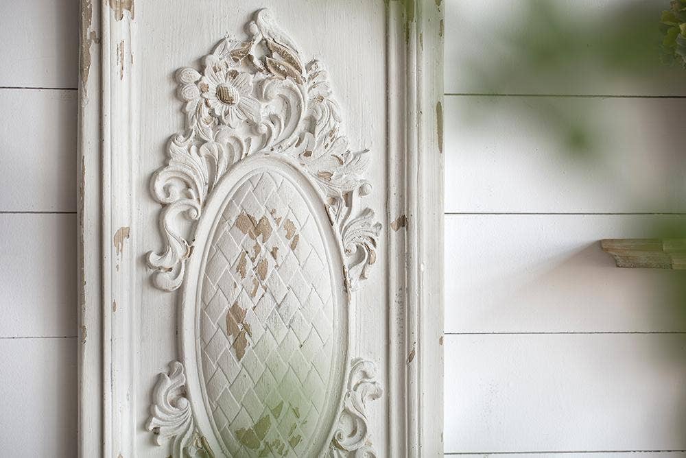 A&B Home Group Inc. - Wholesale Wall Accent - 18x39.5" Large Rectangle Magnesia Wall Panel Art, Cream1