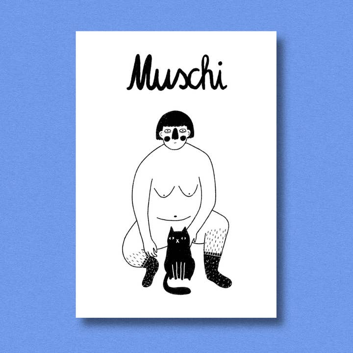 Carte postale chatte pour la vente par Jenne Grassmann